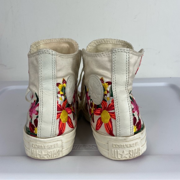 Converse X PatBo Floral High Top Sneakers Sz 5 Lace Up Embroidered - Picture 4 of 11